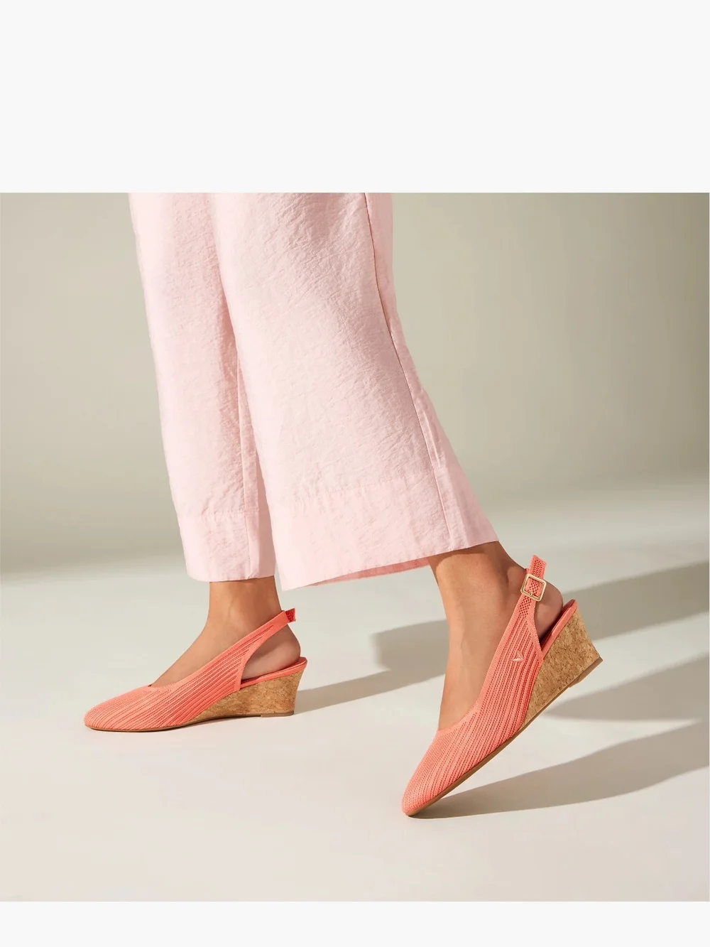 Vivaia Almond-Toe Slingback Wedge Sandals (Tamia Slingback Wedge Pro)